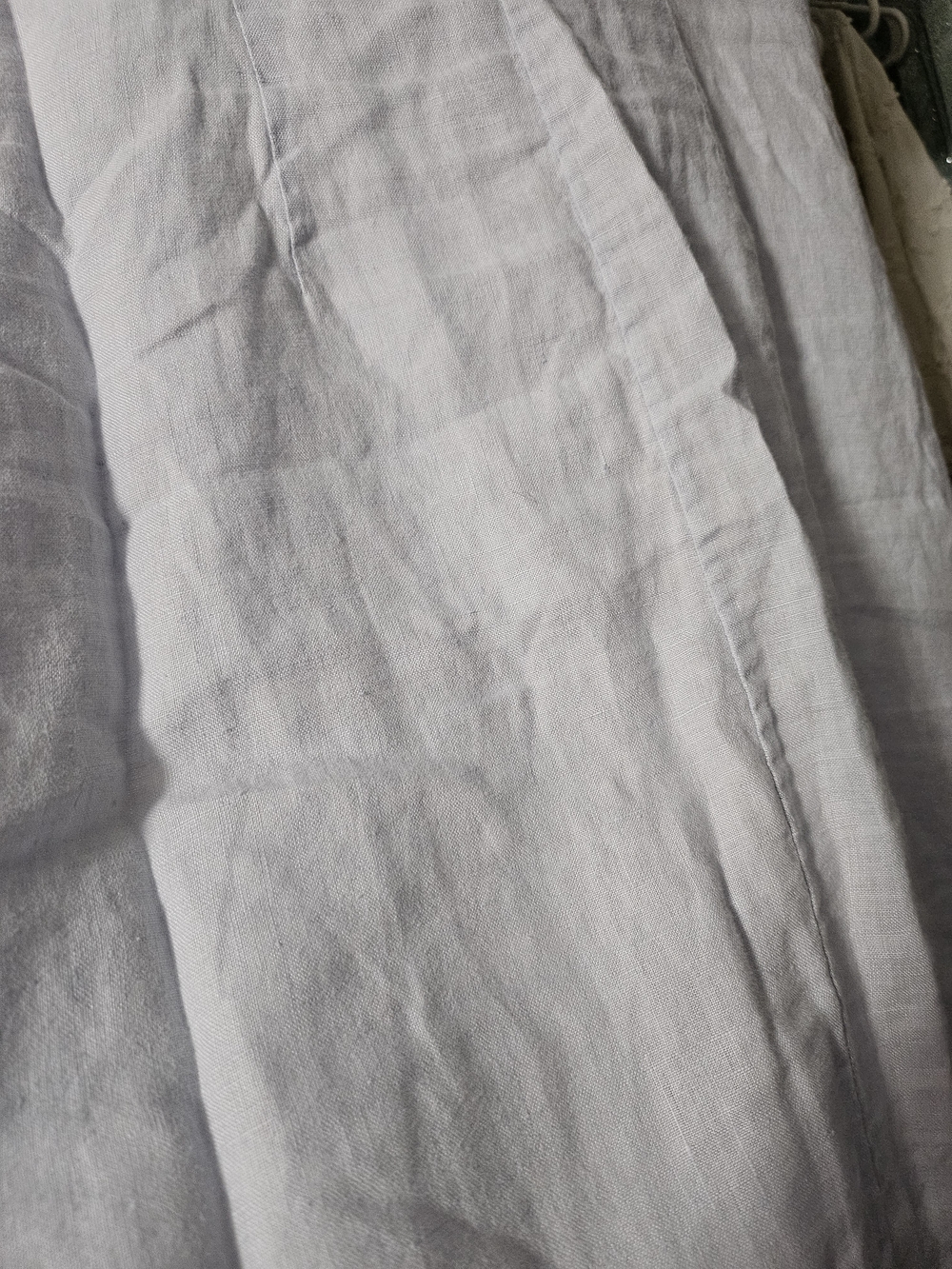& Other Stories Powder Blue Linen Button-Front Midi Dress - Picture 5 of 6